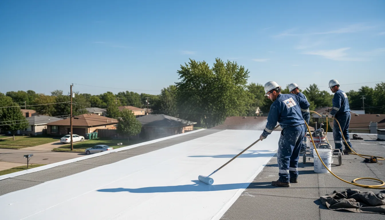Commercial roof coating in Sciota, IL near me
